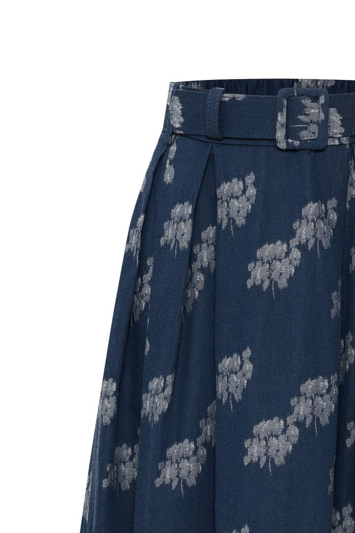 Lace-Detail Cotton Skirt