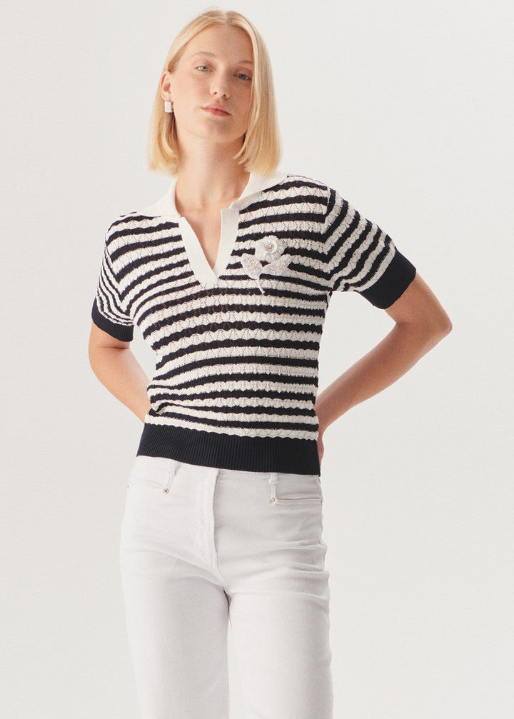 High-Waisted White Flare Jeans