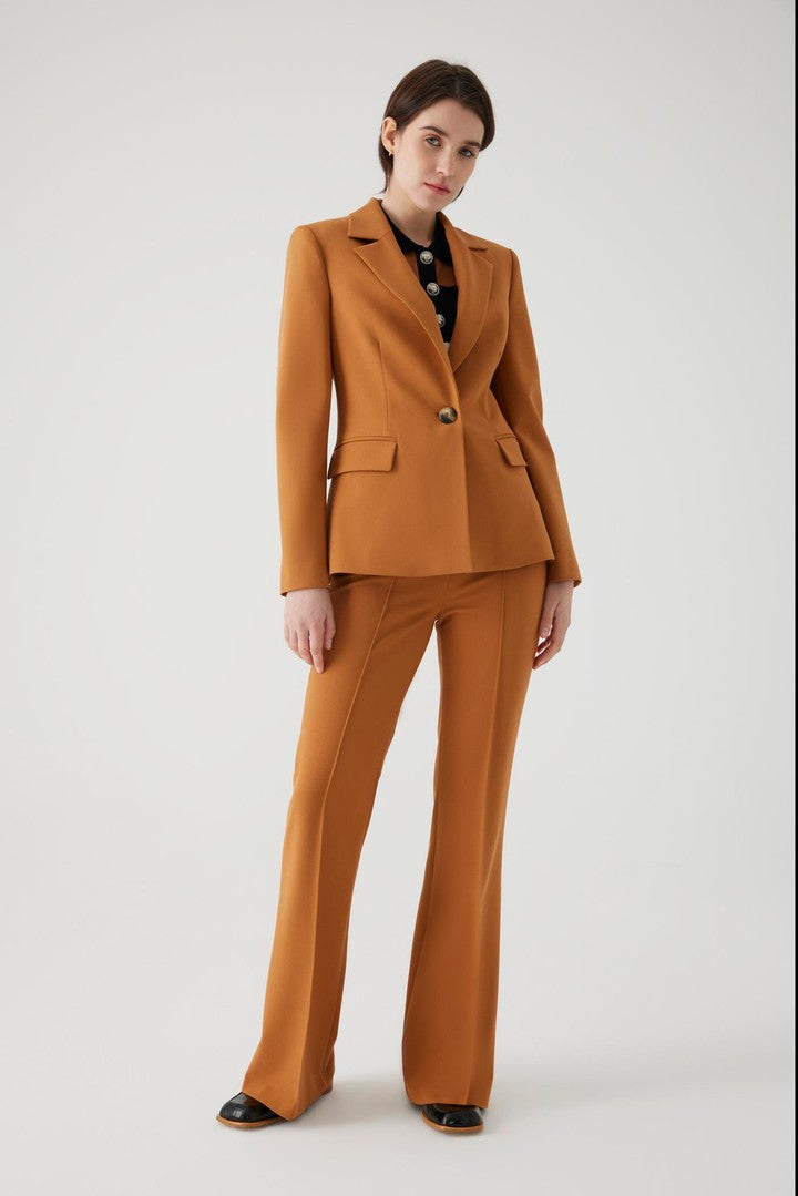 Cinnamon Slim Fit Blazer Jacket with Wrap Front