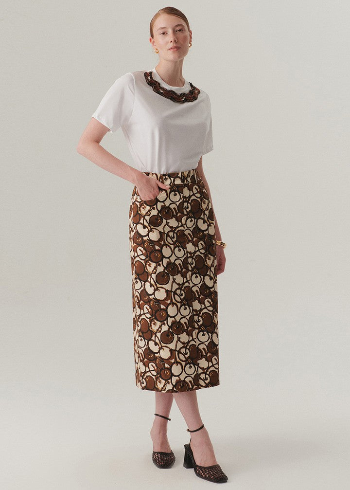 Romantic Flared Midi Skirt