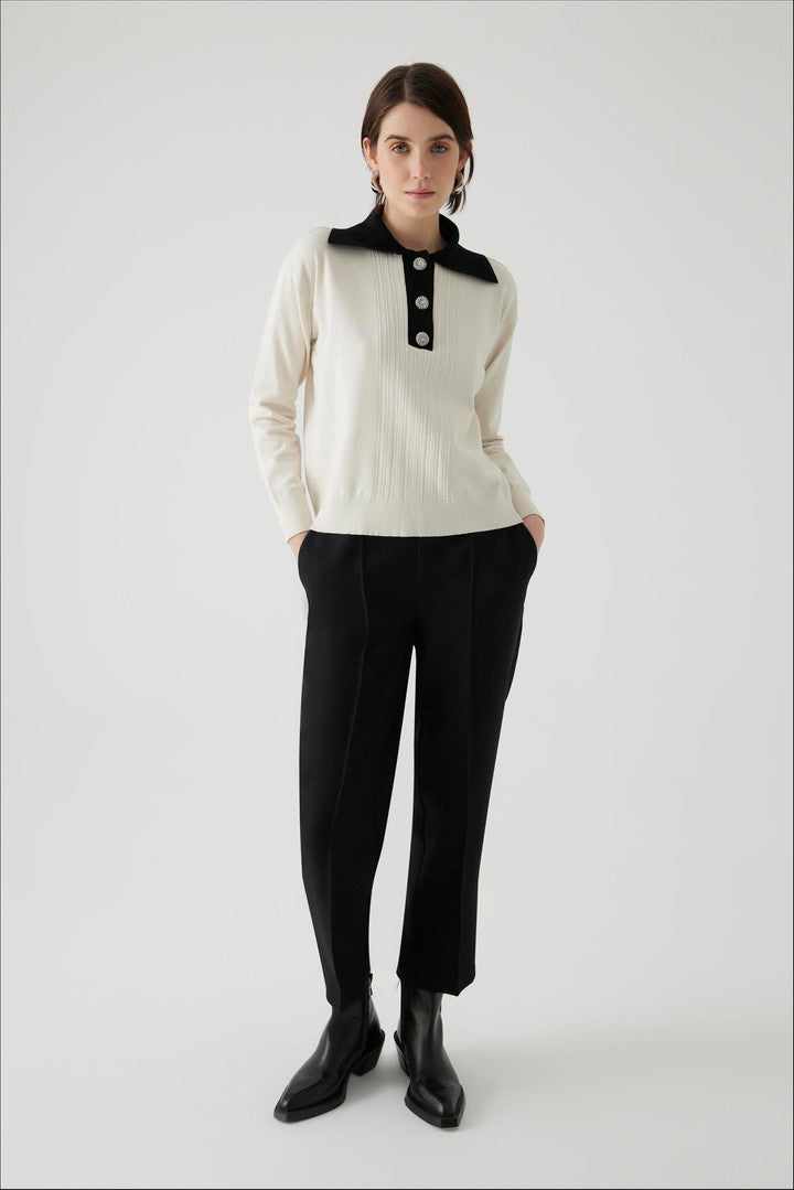 Black Relaxed Fit Wide Leg Straight Pants