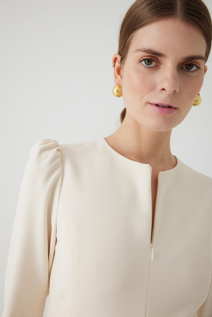 Regular Fit Dress with Crew Neck