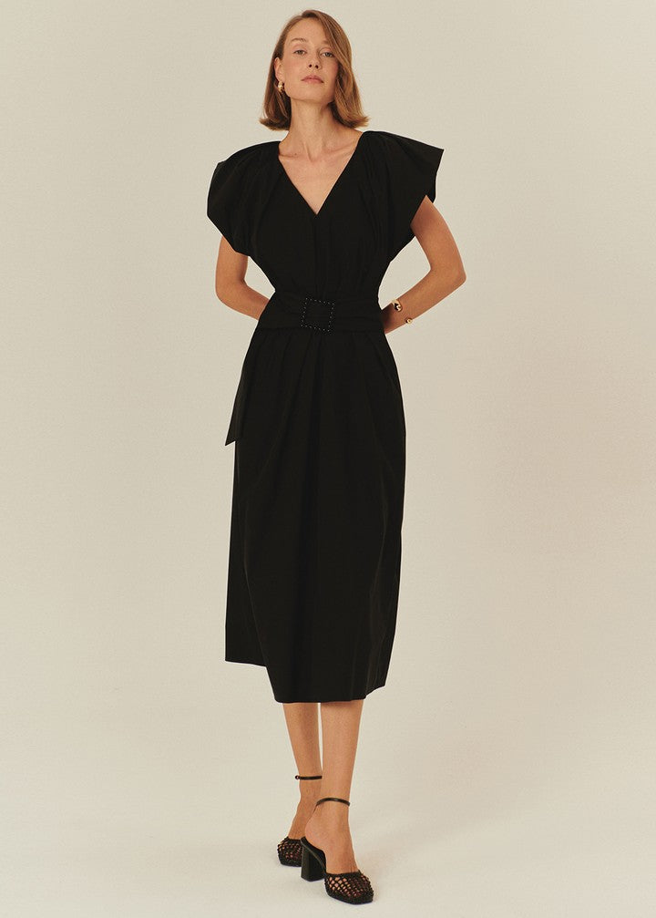 Sabrina Midi Dress - Black 10 / Black Sabrina Midi Dress - Black 10 / Black