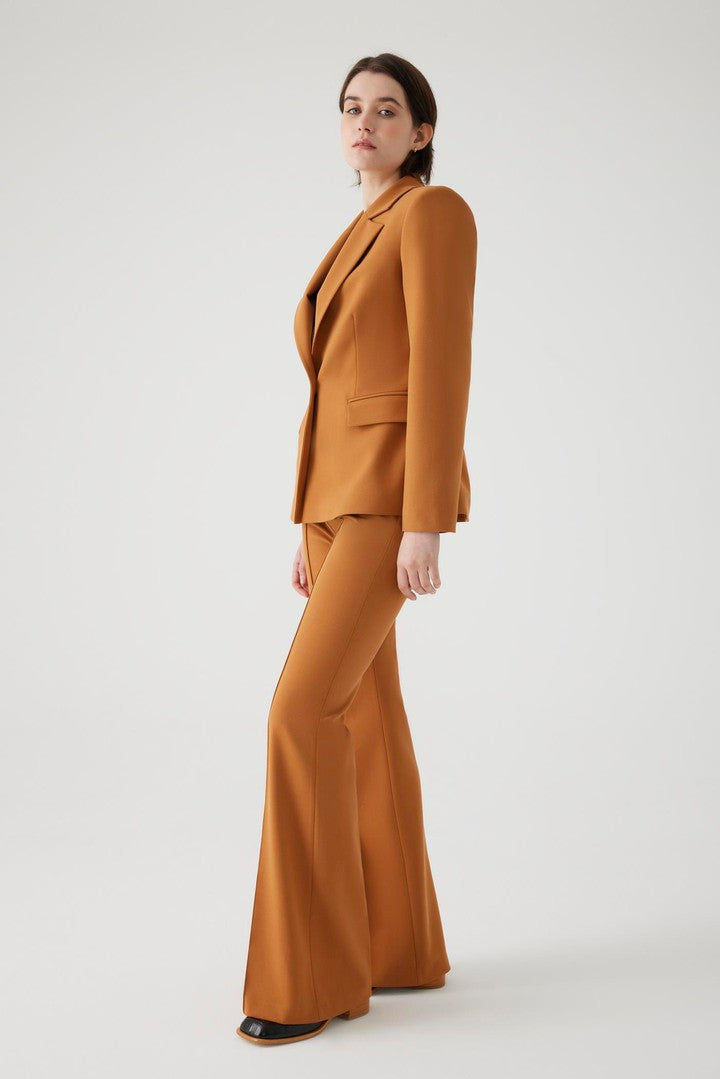 Cinnamon Slim Fit Blazer Jacket with Wrap Front