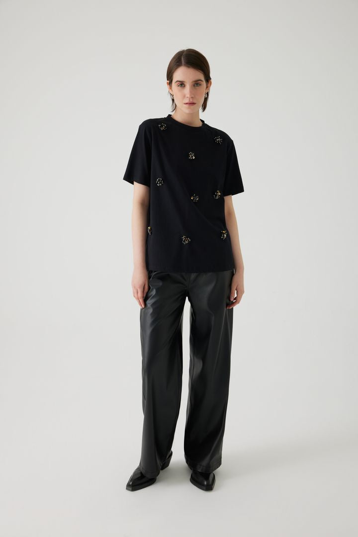 Statement Jewel Neck T-Shirt