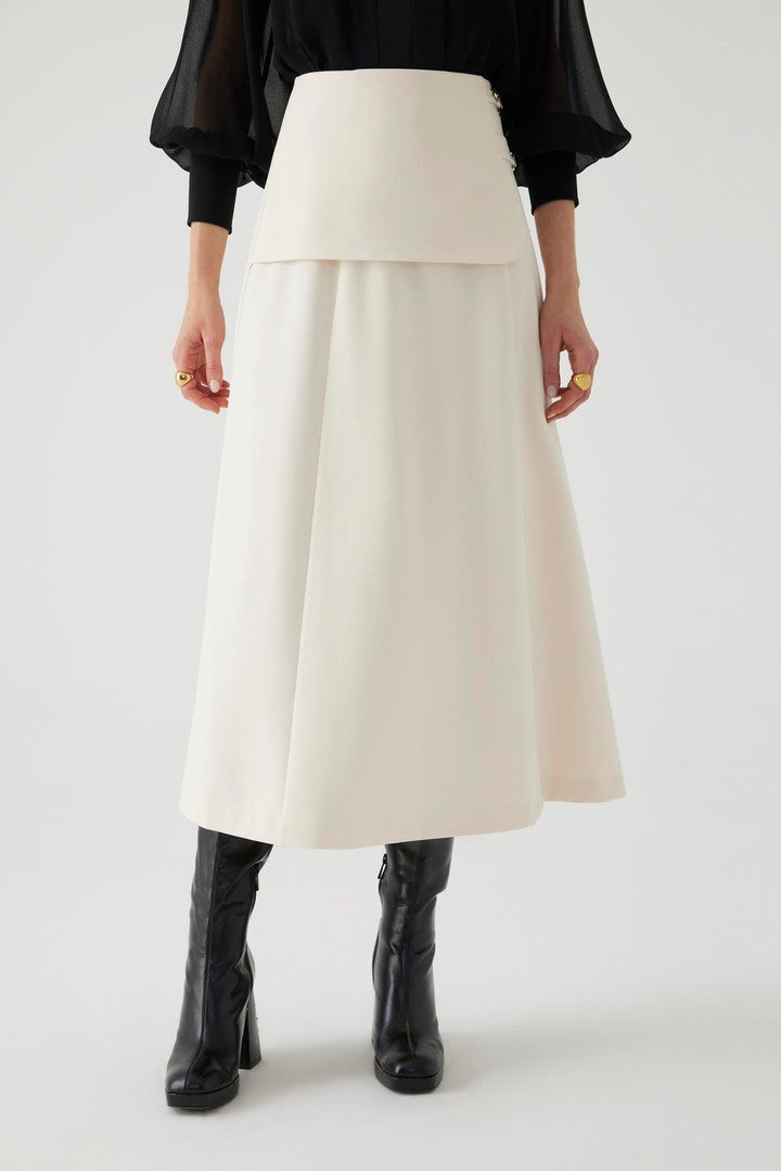 Slim Fit Midi Skirt with Belt