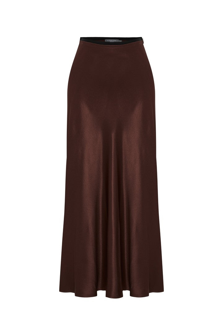 Regular Fit Satin Midi Skirt