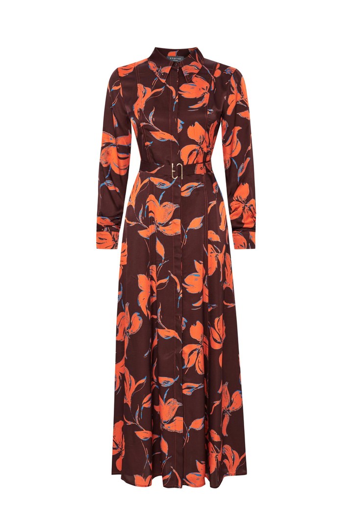 Regular Fit Floral Print Midi Dress