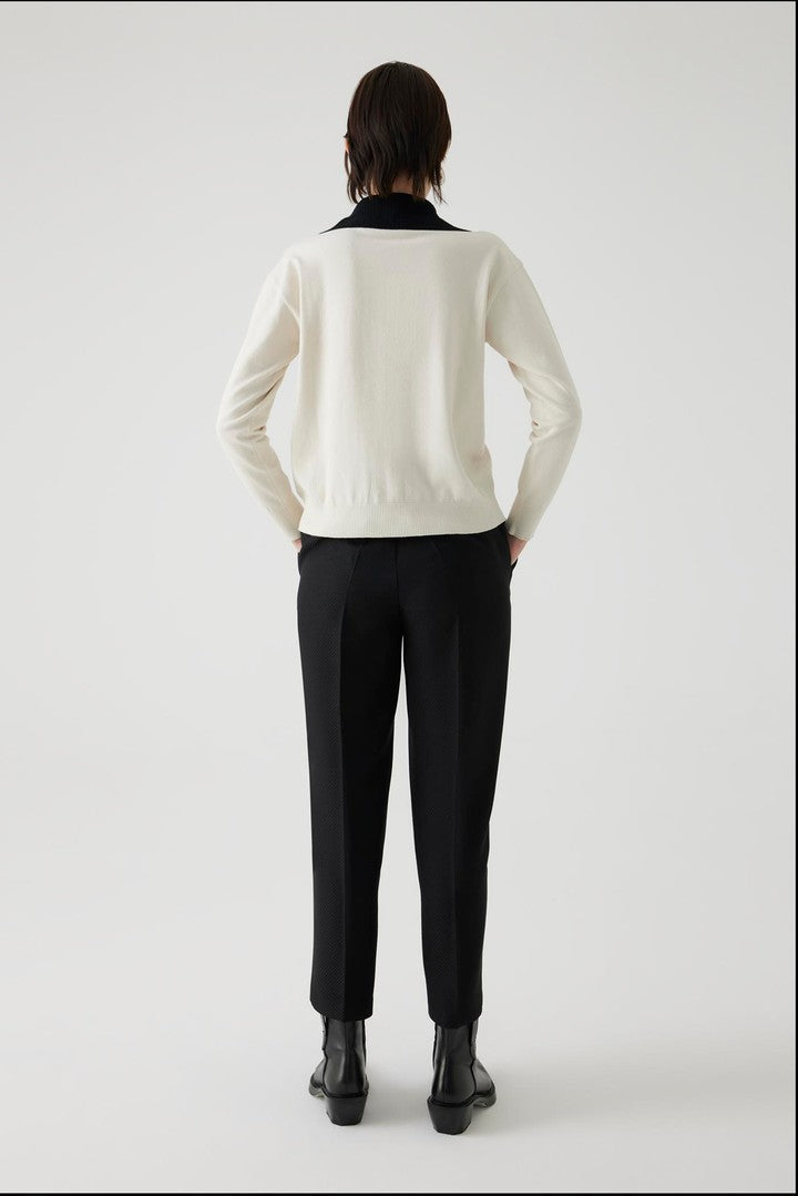 Black Relaxed Fit Wide Leg Straight Pants