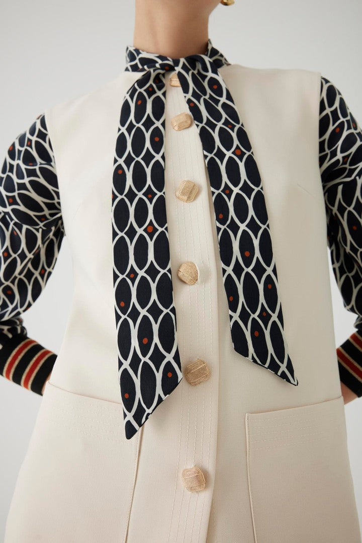 Regular Fit Vest with Pockets and Button Details