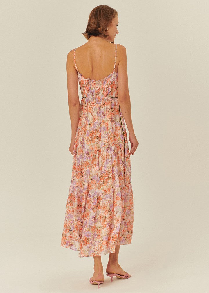 Strappy Floral Midi Dress