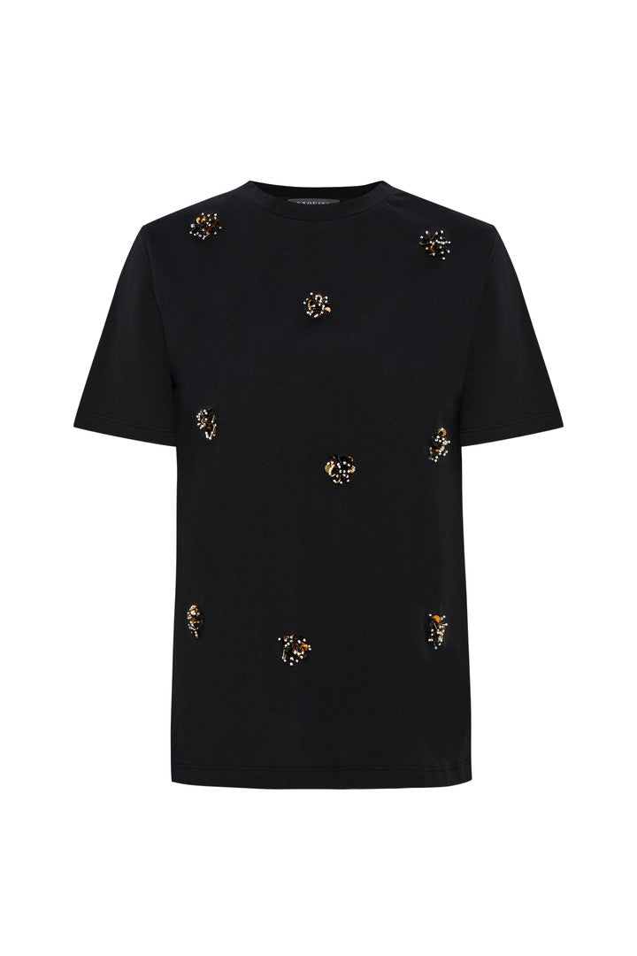Statement Jewel Neck T-Shirt