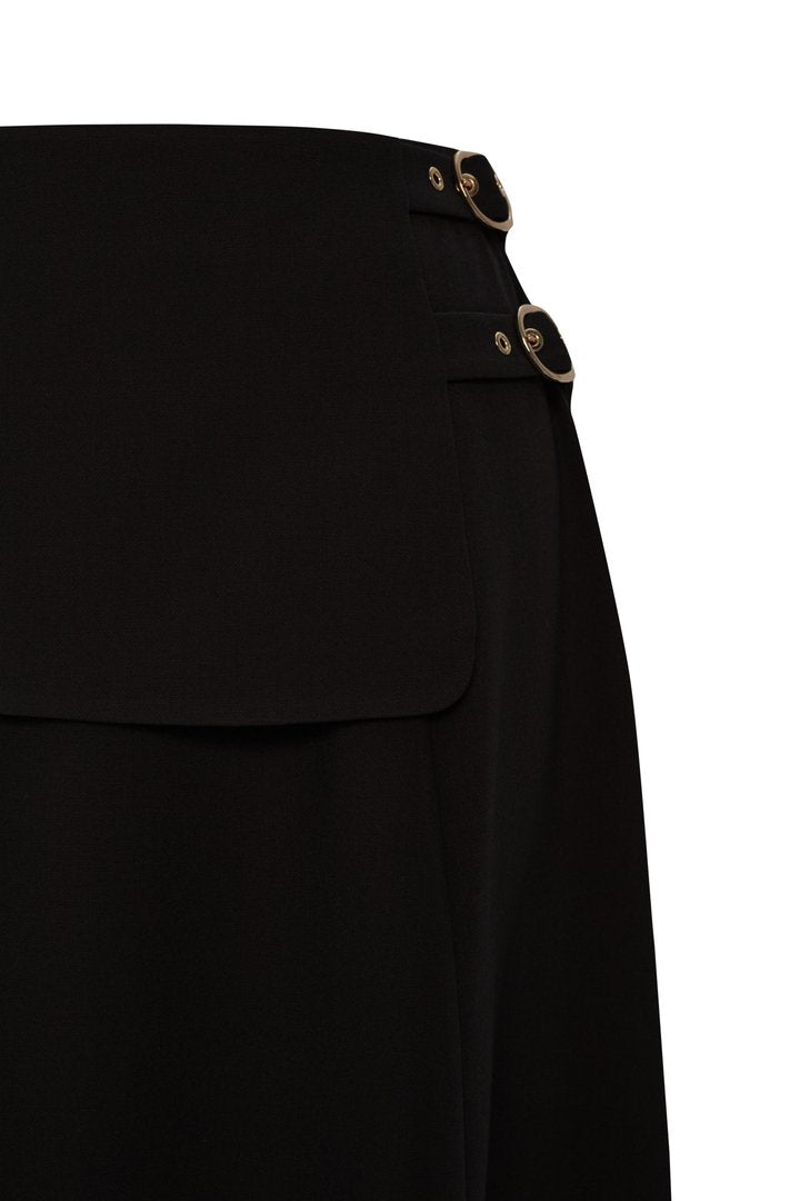 Slim Fit Midi Skirt with Belt