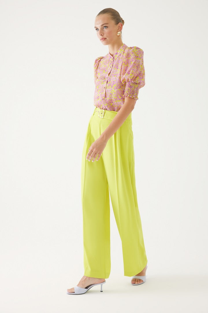 Colorful Shirt with Balloon Sleeves