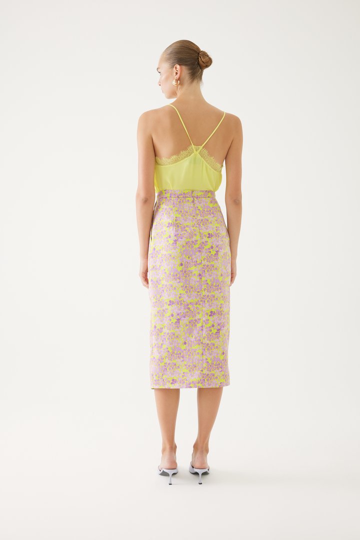 Wrap Style Skirt Design with Floral Pattern