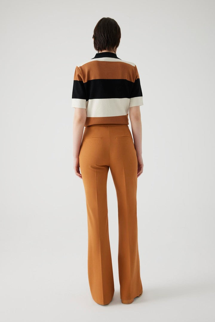 Cinnamon Straight Cut Pleated Pants