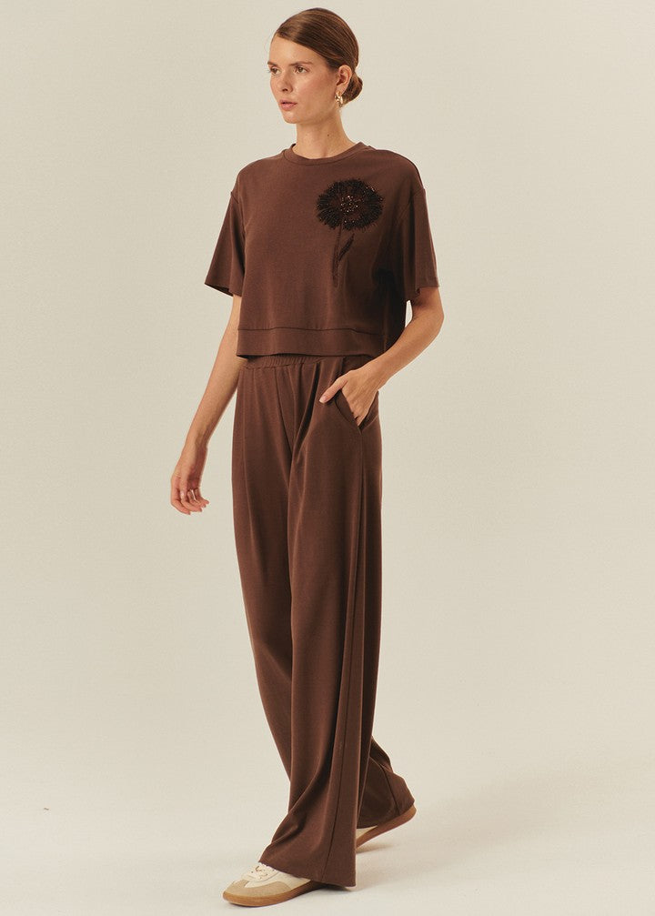 Soft Knit Wide-Leg Pants