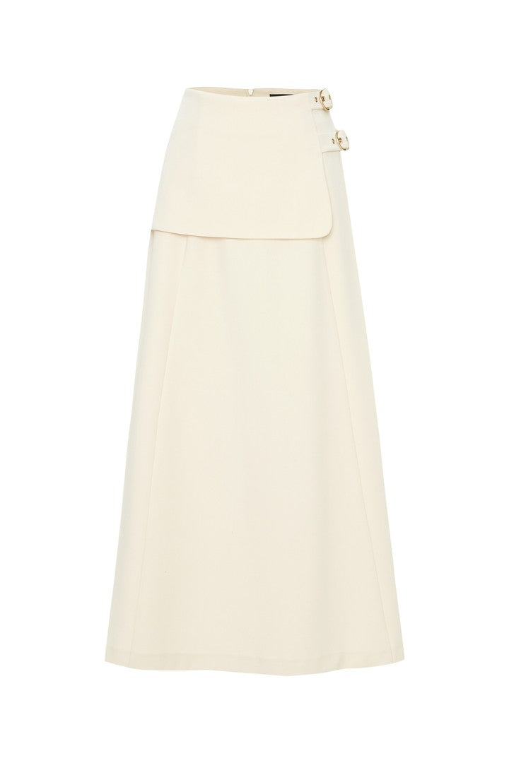 Slim Fit Midi Skirt with Belt