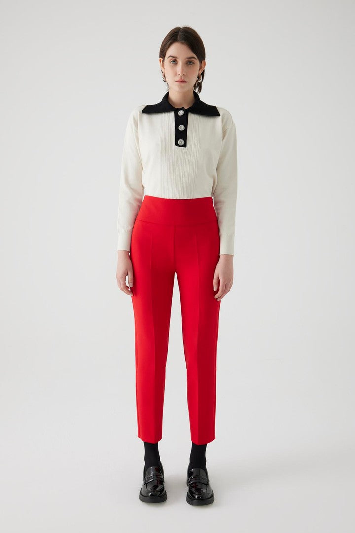 High Carrot Fit Pants - Red