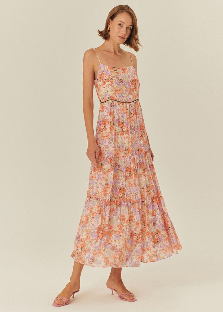 Strappy Floral Midi Dress
