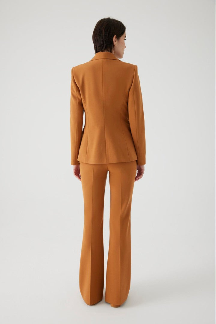 Cinnamon Slim Fit Blazer Jacket with Wrap Front