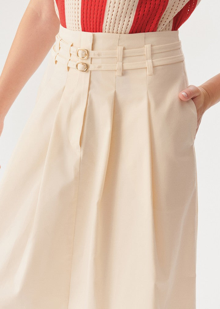 Elegant Cutwork A-Line Skirt