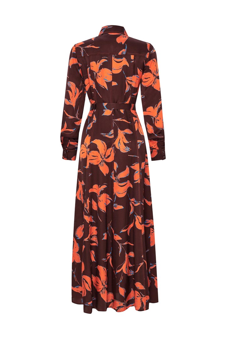 Regular Fit Floral Print Midi Dress
