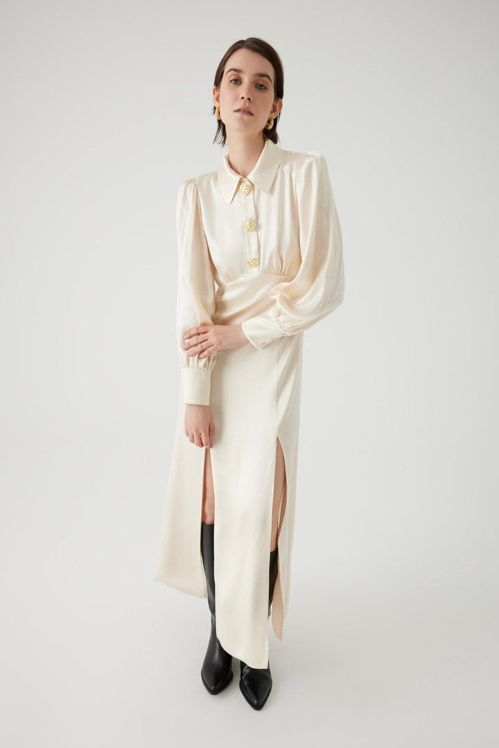 Regular Fit Long Dress with Slit