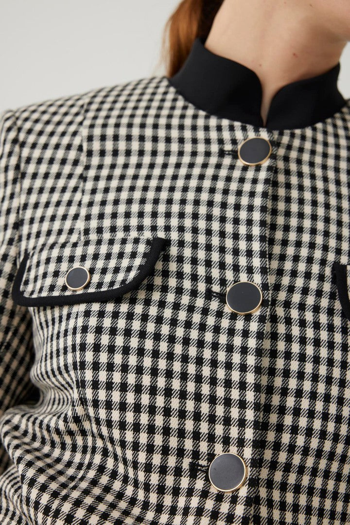 Slim Fit Gingham Jacket
