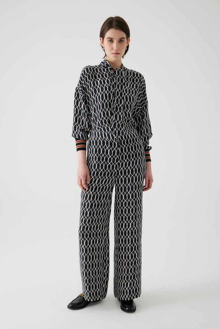 Geometric Patterned Palazzo Pants