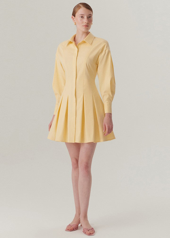 pale yellow shirt dress Sunny Grove Shirt Dress Pale Yellow