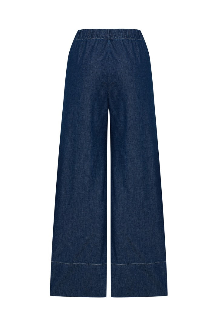 Indigo Drawstring Palazzo Pants