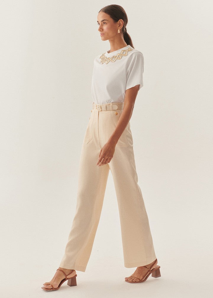Refined Creased Wide-Legs