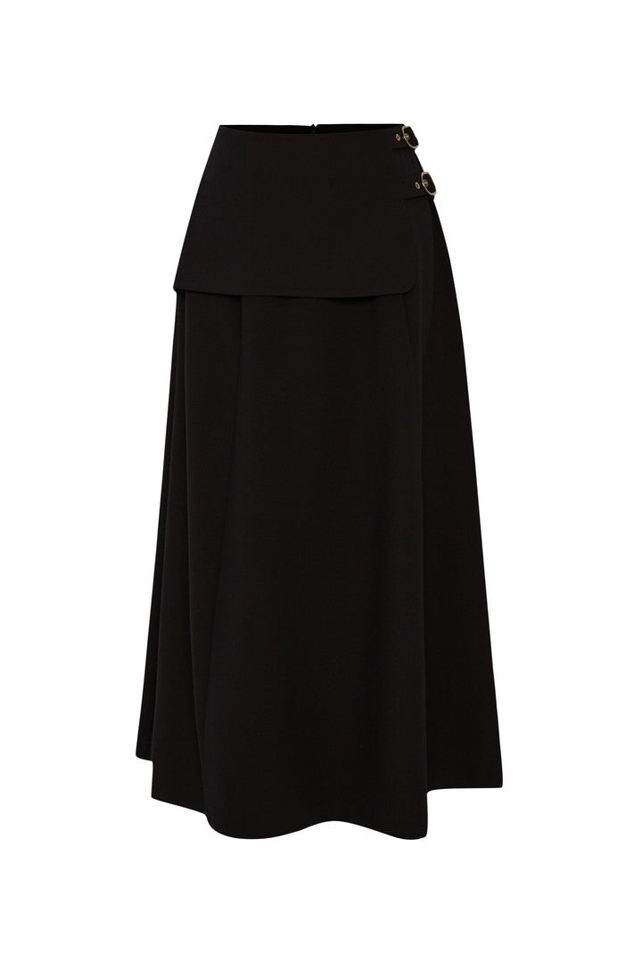 Slim Fit Midi Skirt with Belt