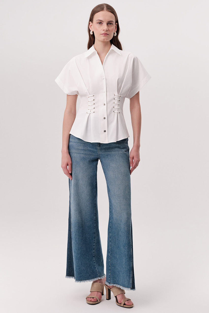 Mollie Short Sleeve Shirt - ECRU