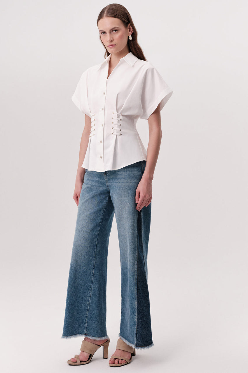 Mollie Short Sleeve Shirt - ECRU