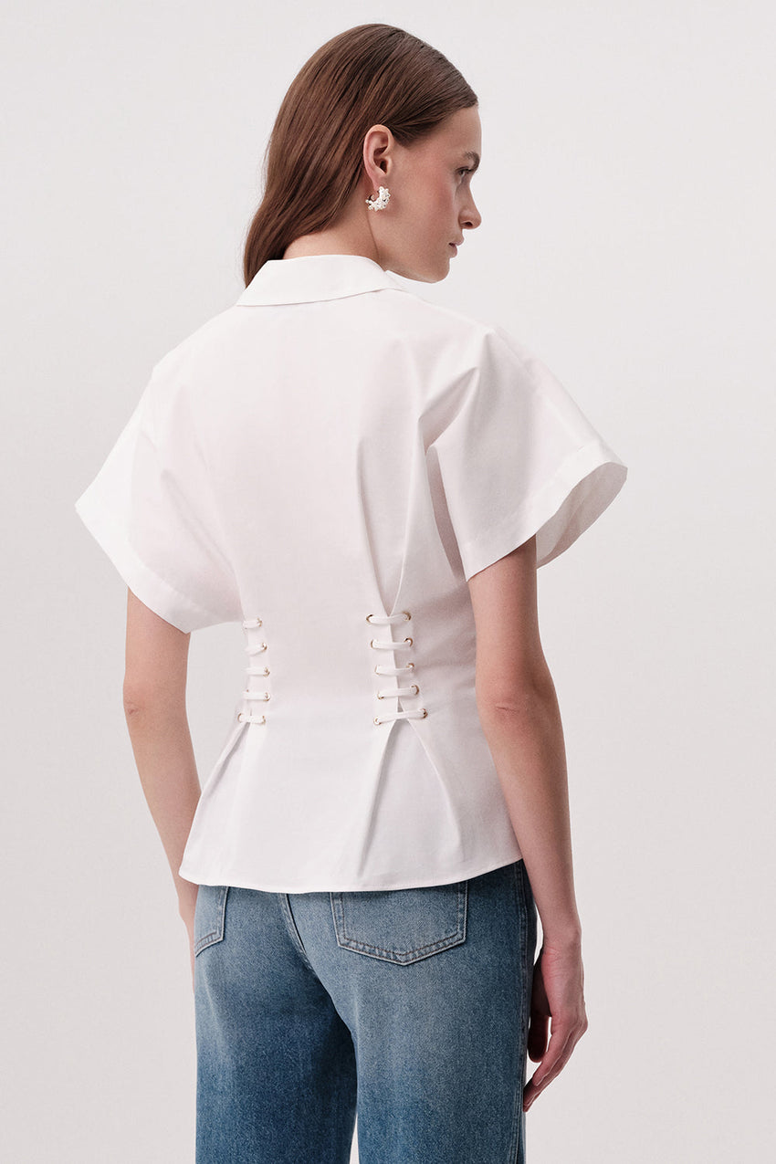 Mollie Short Sleeve Shirt - ECRU