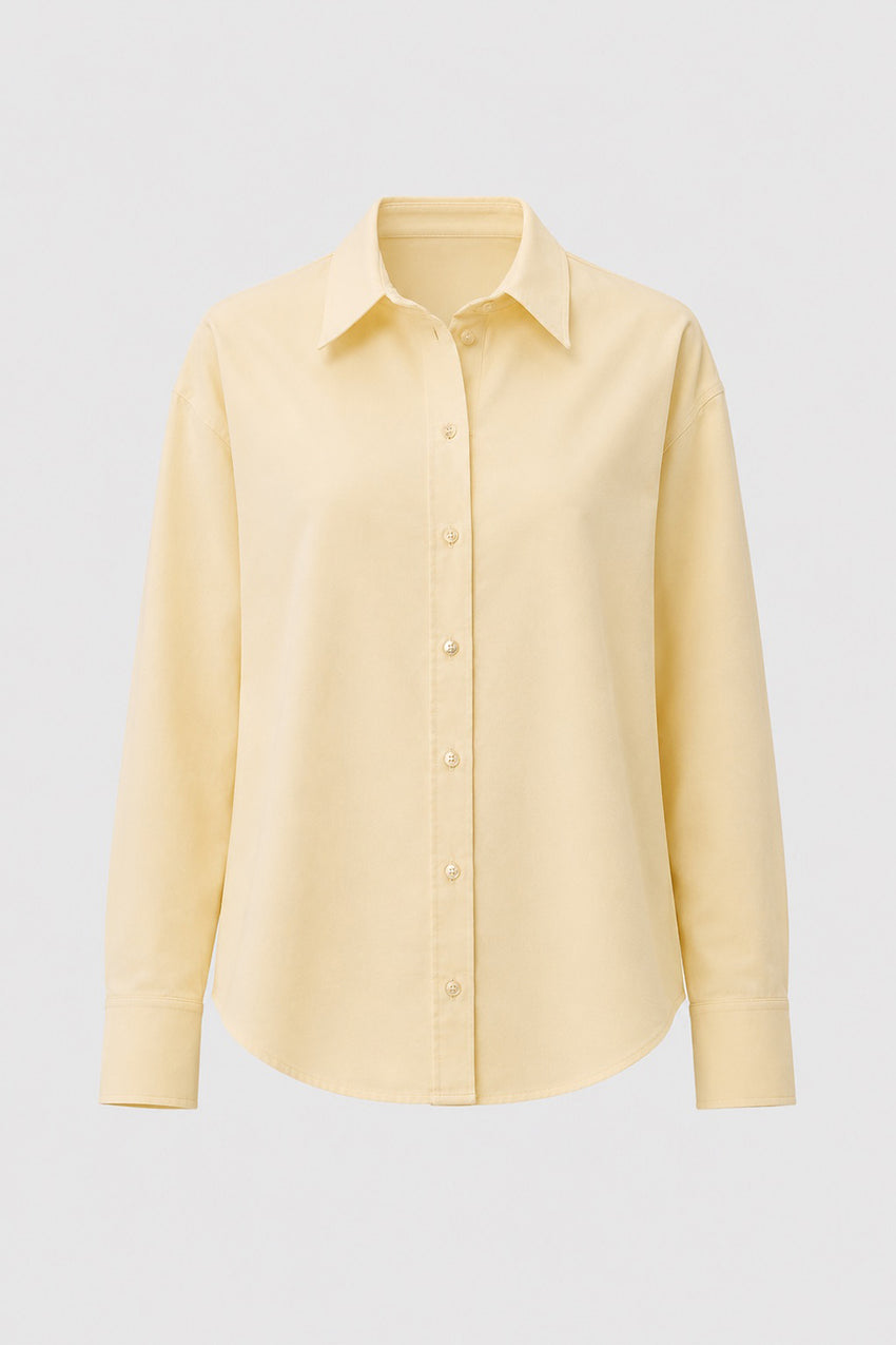 Jewel Cotton Shirt - YELLOW