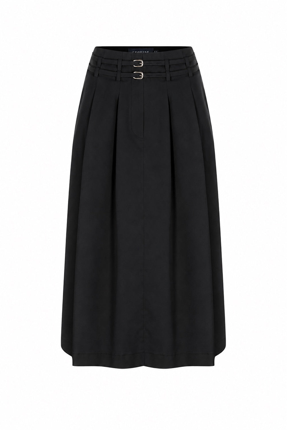 Evelynn Midi Skirt - BLACK