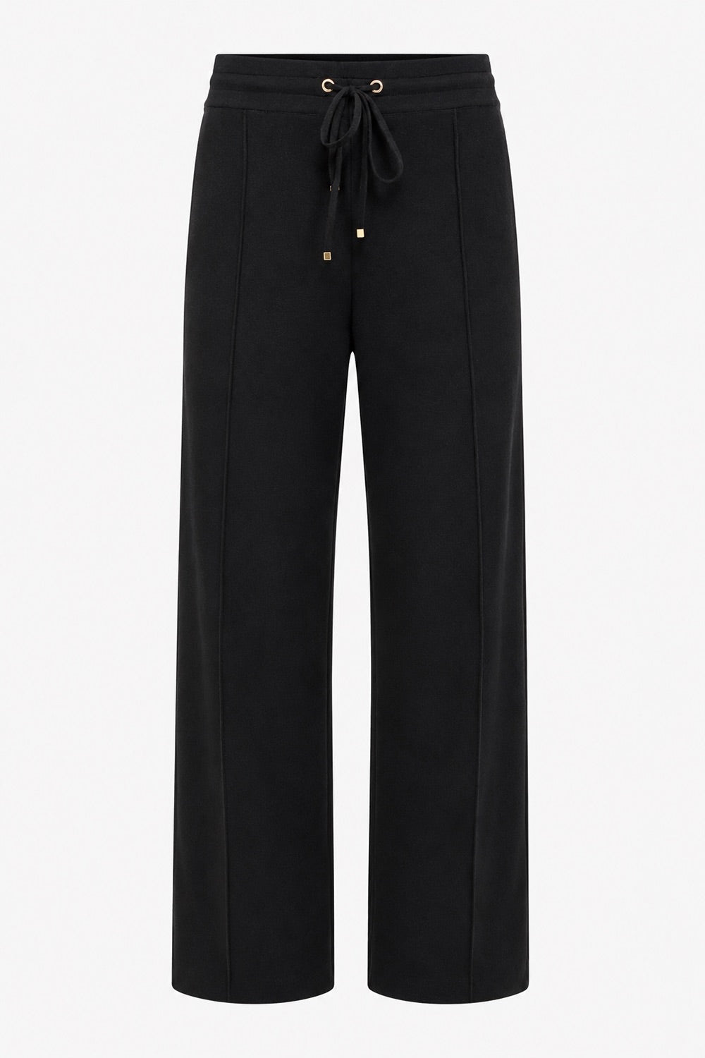 Drawstring Knitted Trousers – BLACK
