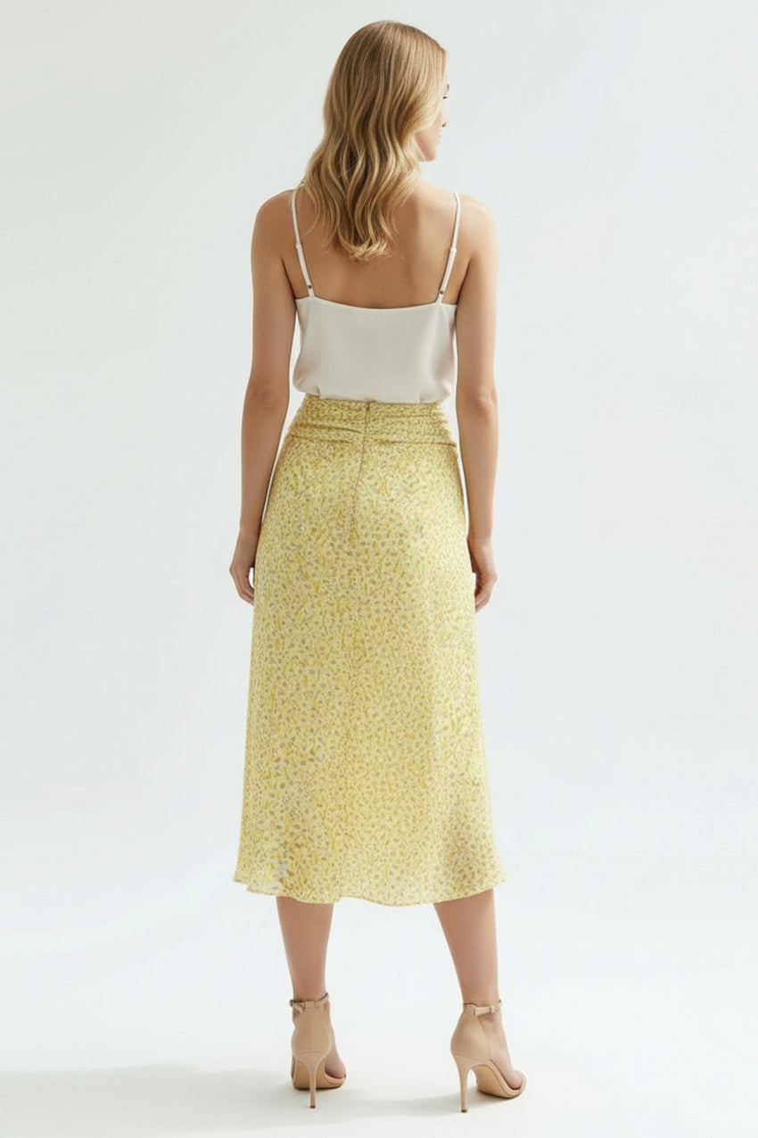 Ruffled Midi Skirt - MULTI COLOR