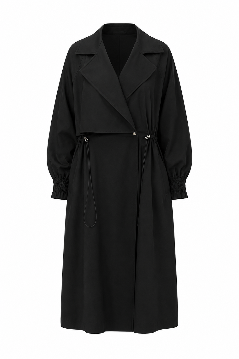 Daniele Belted Midi Trenchcoat - Black