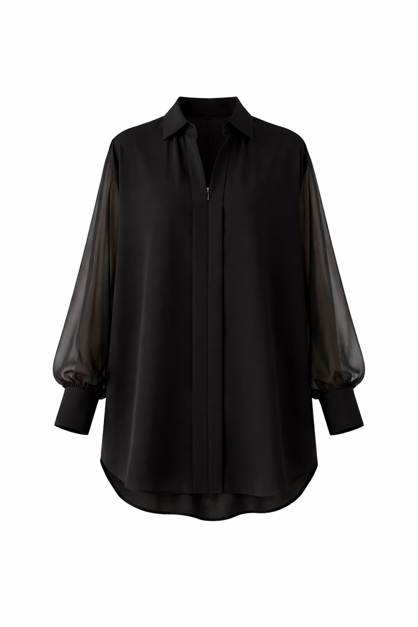Arlene Chiffon Blouse – BLACK