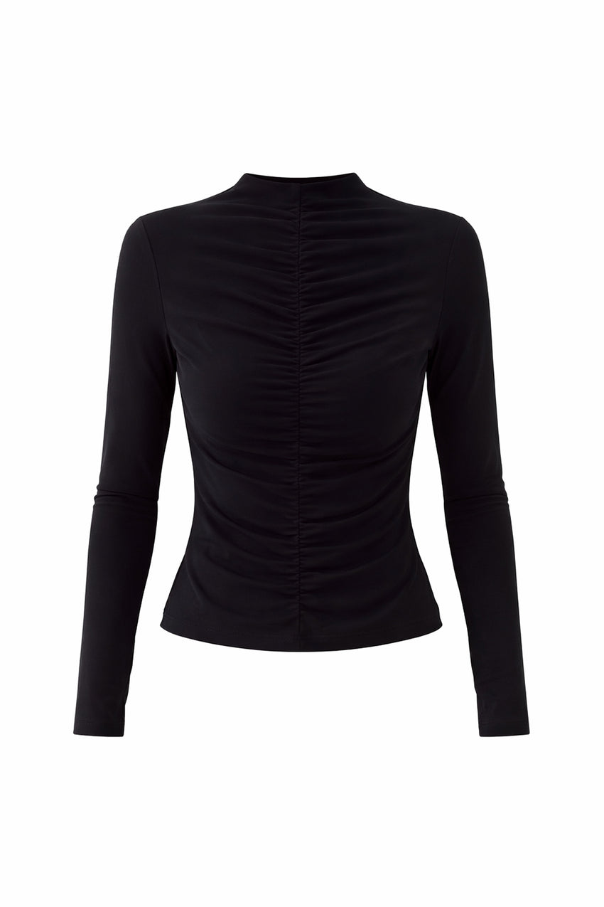 Aglaia Tulle Blouse – BLACK