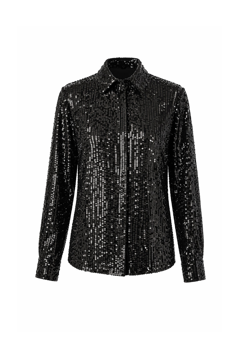 Sequin Detailed Shirt – BLACK