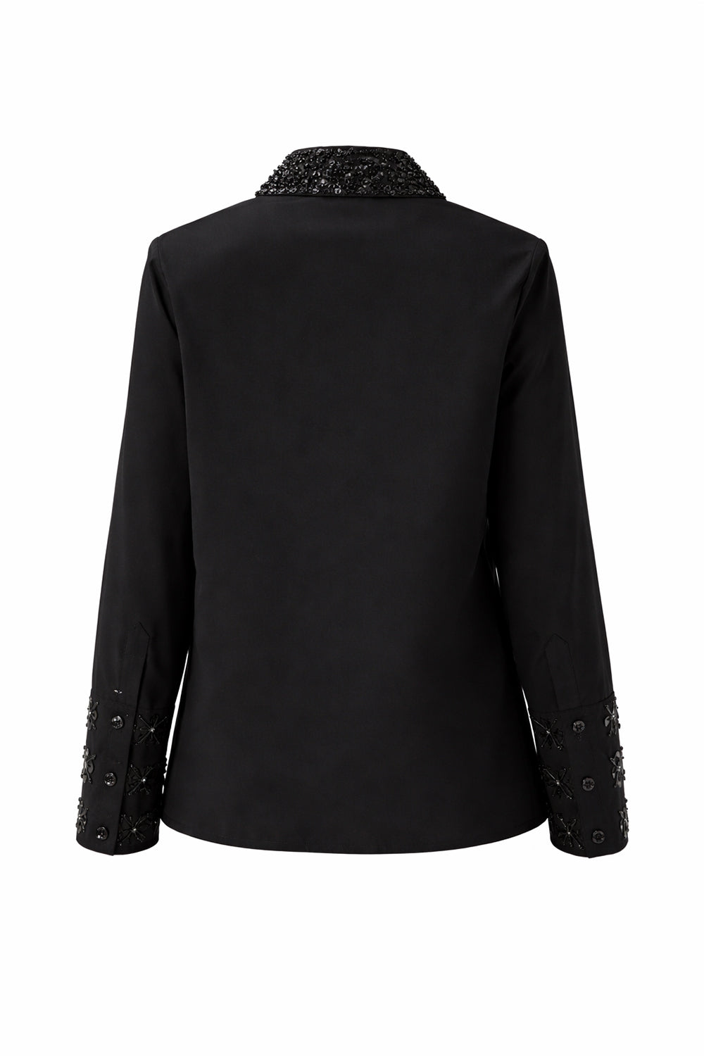 Billy Embroidered Cotton Shirt – BLACK