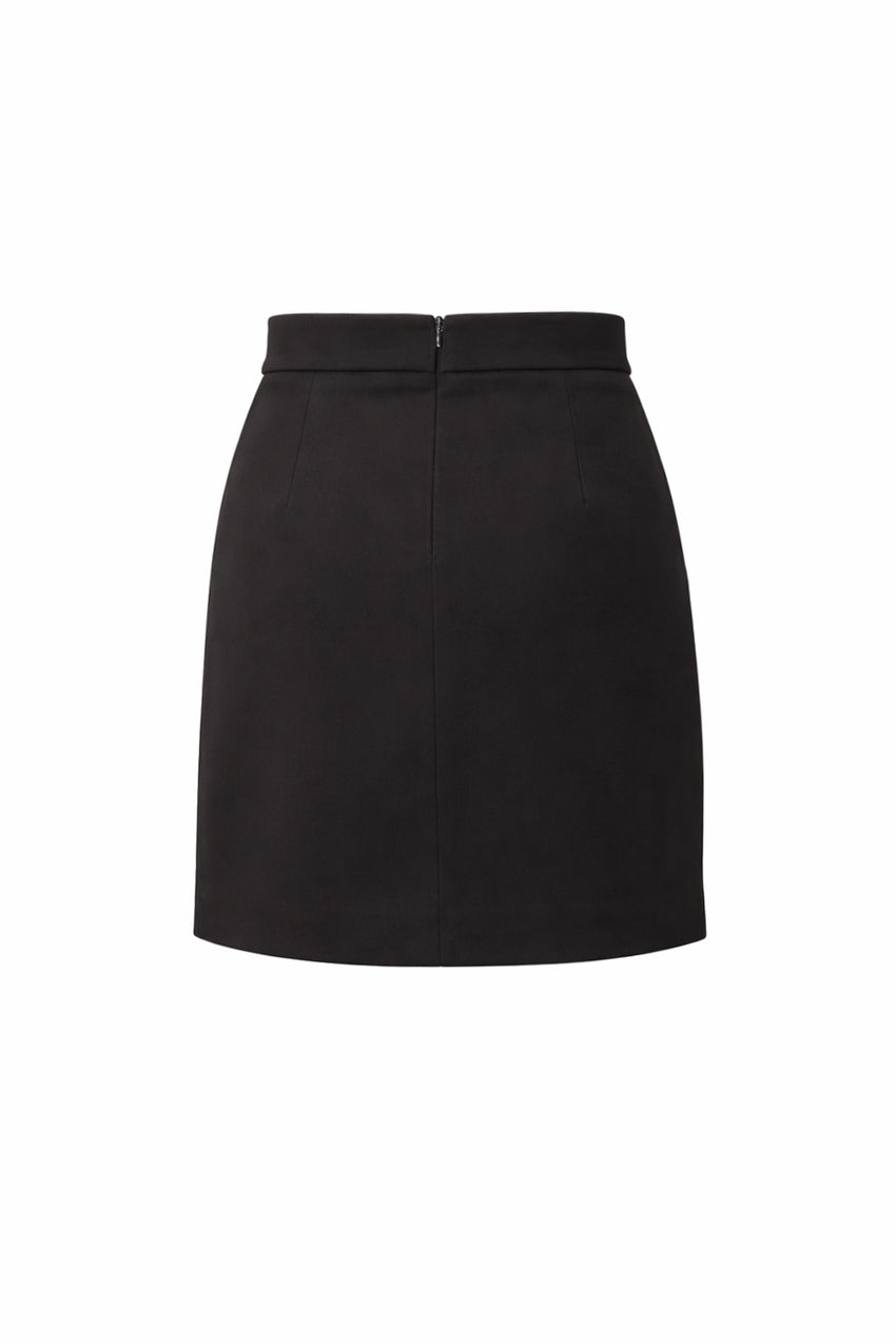 Slim Mini Straight Skirt - Black