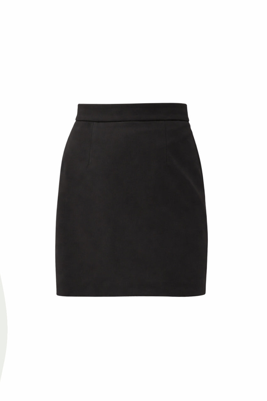 Slim Mini Straight Skirt - Black