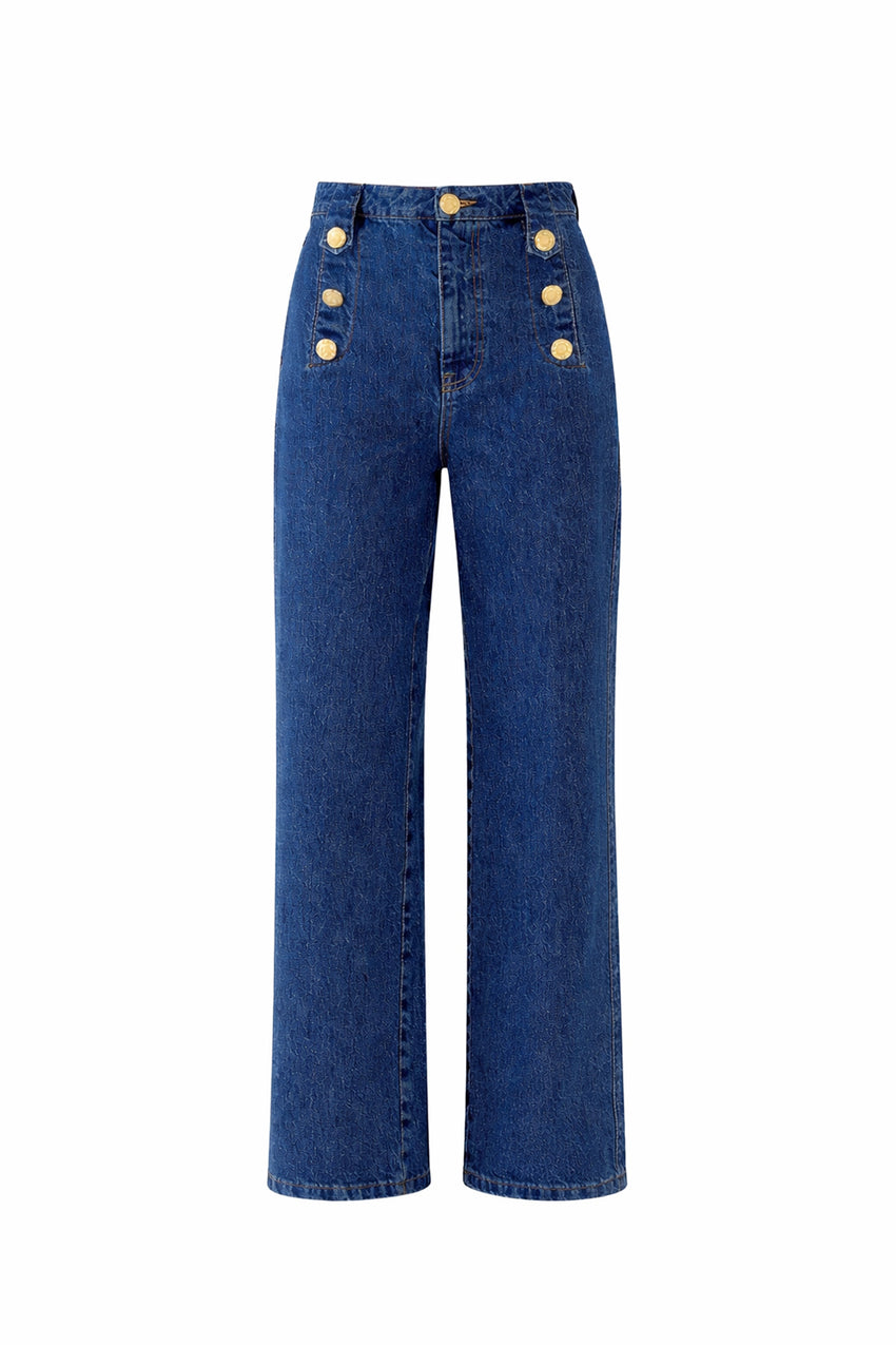 Regular Denim Pants - Indigo