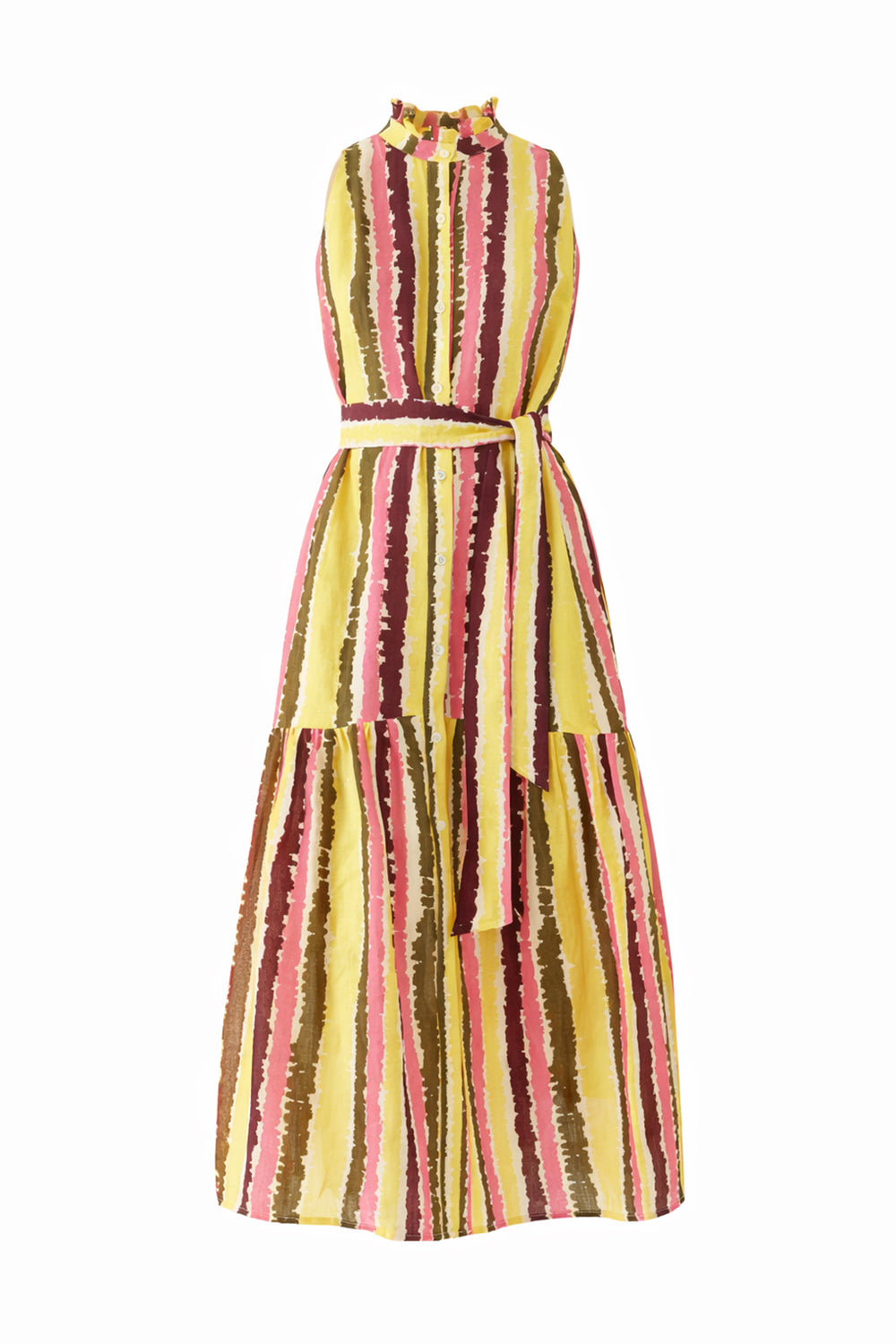 Bobo Dress  Abstract Print Shirt Dress - Multi Color